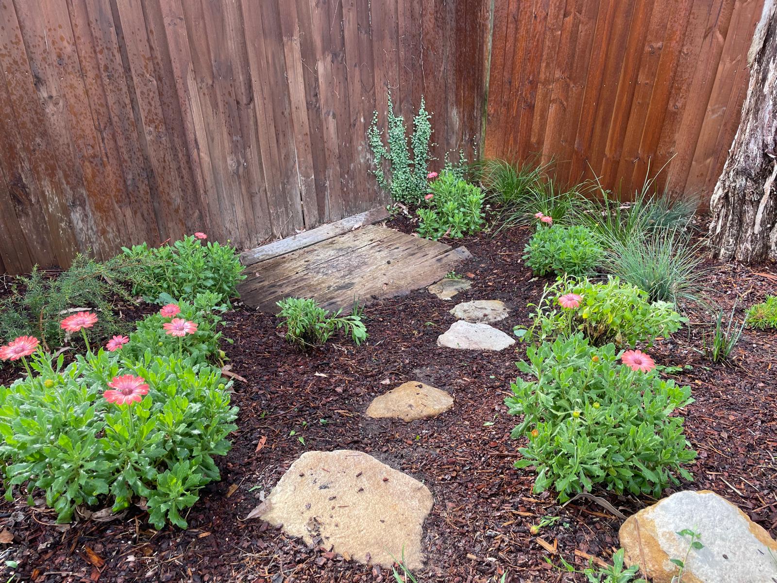 Grown out garden design from a different angle